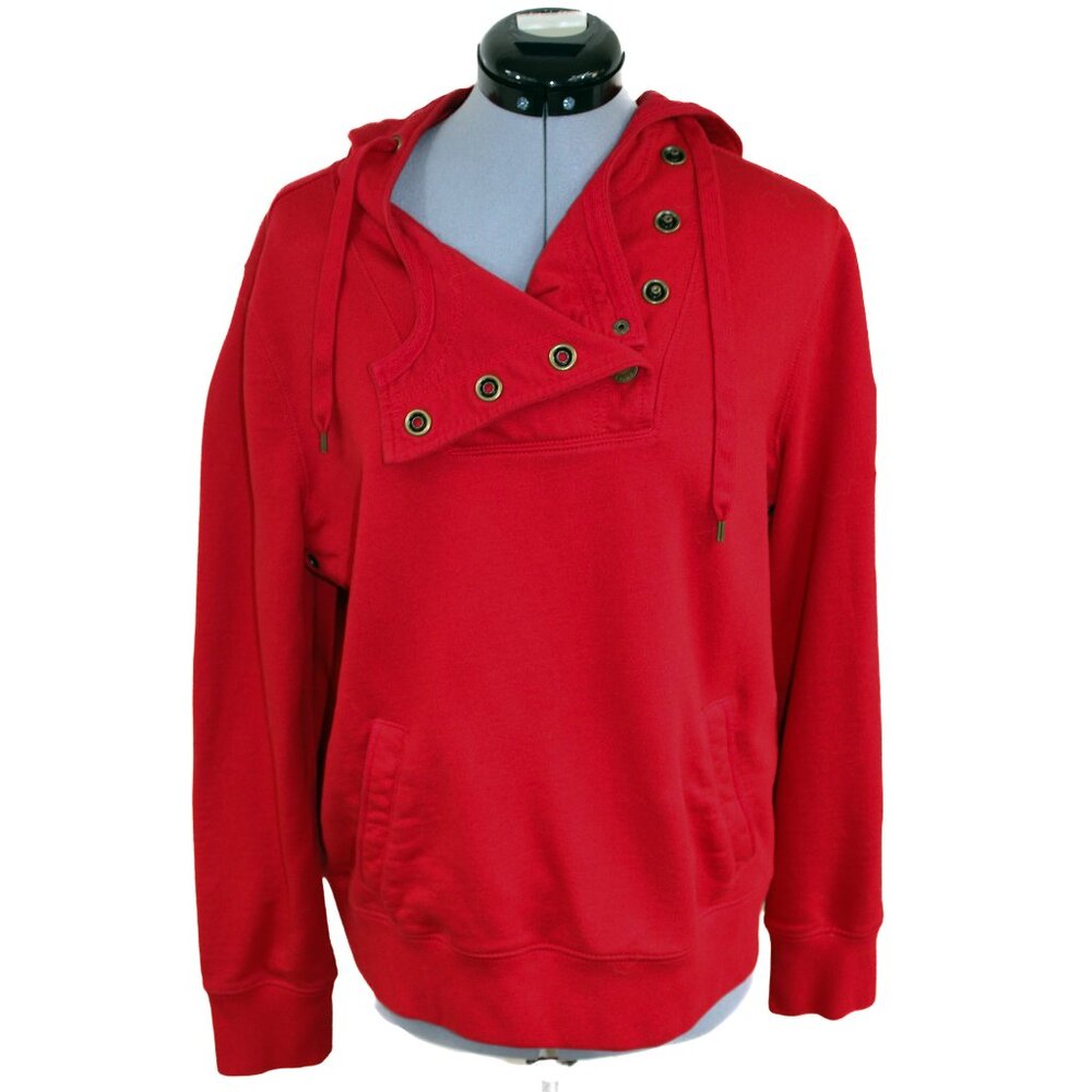 VINTAGE LAUREN JEANS Co Ralph Lauren Womens Med Red Sweater Preppy Equestrian